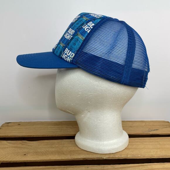 Bud Light blue trucker cap snap back one size fits most - Picture 4 of 8